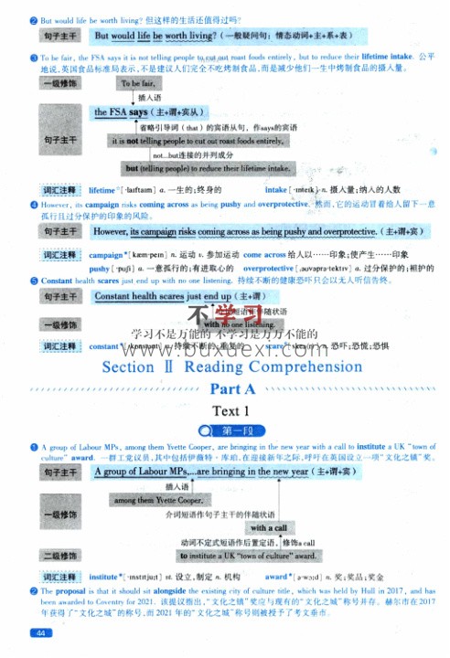 2020年考研英语一逐词逐句精讲册  13.82MB