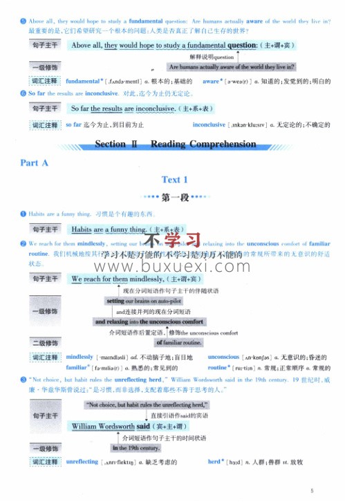 2009年考研英语一逐词逐句精讲册